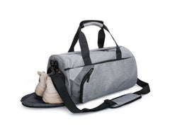 Gym Duffel Bags 30L Canvas Travel Bag Waterproof Fitness Shoes Compartment Shoe Grey